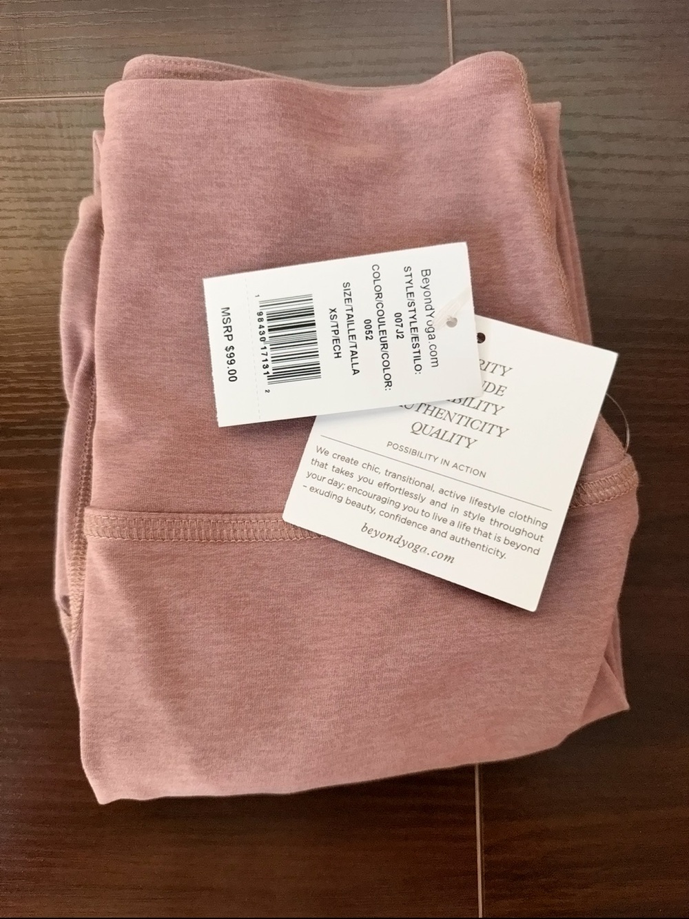 Beyond Yoga Mauve/Pink High-Rise Leggings